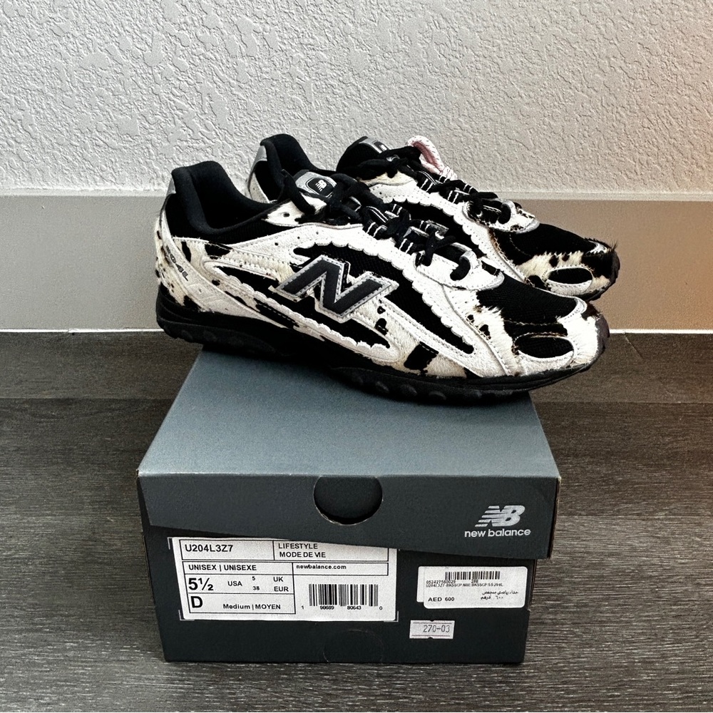 Atmos x New Balance 204L • Cowgirl • Black Cow U204L3Z7 US Sz 7 Womens / 38 EU